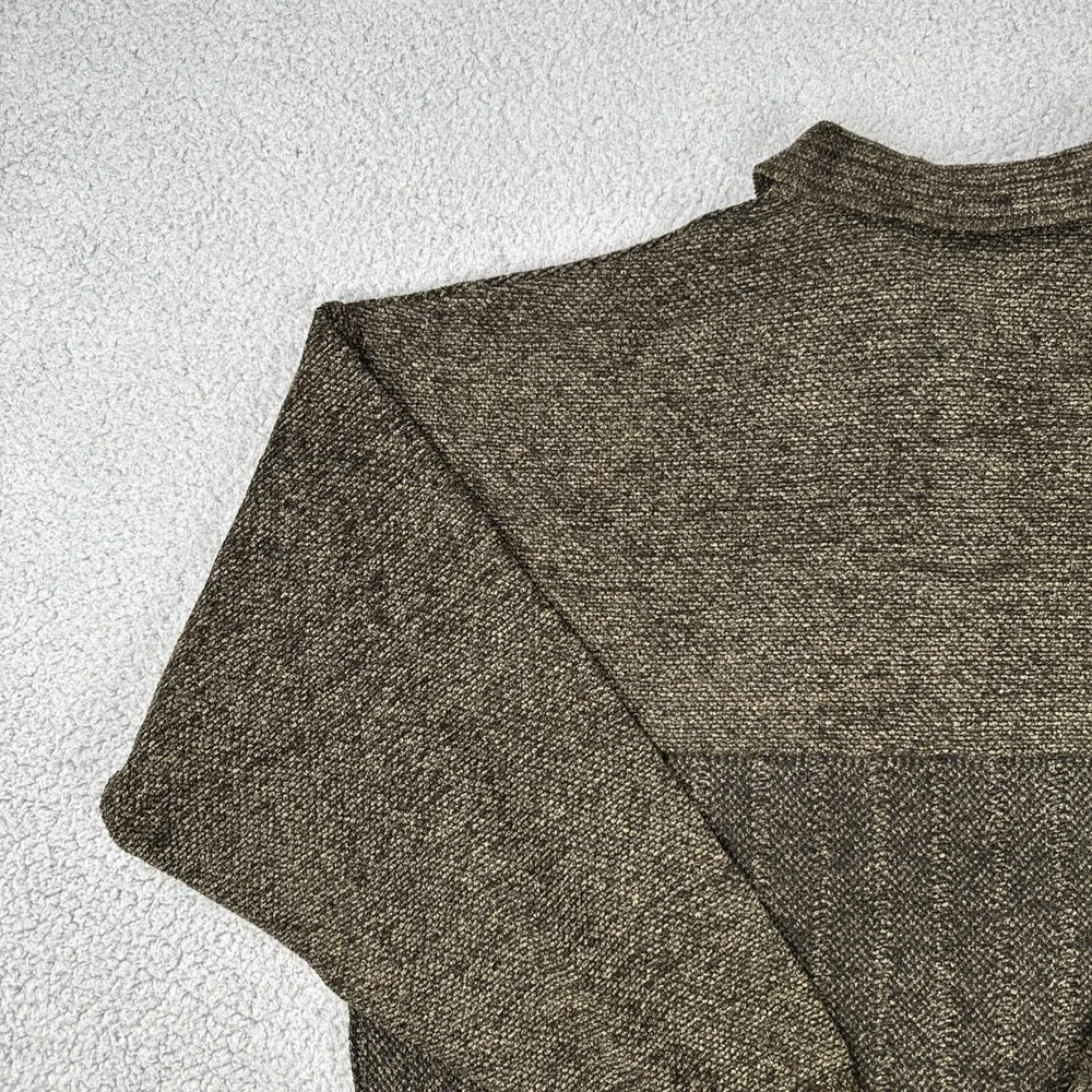 Giorgio di Firenze 1/4 Button Sweater Men XL Brown Acrylic Wool Blend Knit Italy